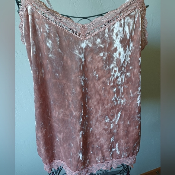 Cupio Pink Velvet Camisole - Picture 2 of 6